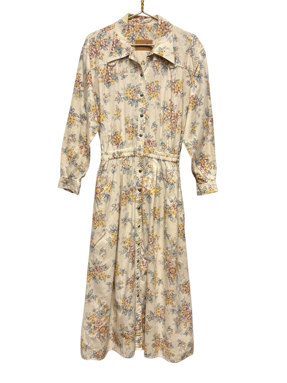 Vintage Liz Claiborne Floral Maxi Dress Size 12 Cottage Prairie Boho Western 90s